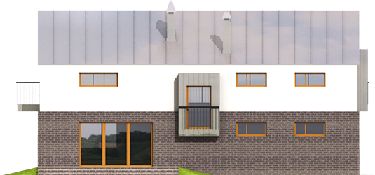 Klaud G2 - Projekt domu Klotka G2 - elewacja prawa