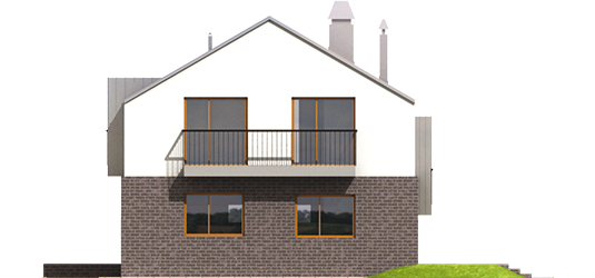 Klaud G2 - Projekt domu Klotka G2 - elewacja lewa