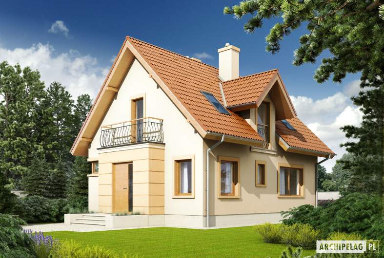 Projekt domu Julek II - Projekty domów ARCHIPELAG - Julek II - wizualizacja frontowa