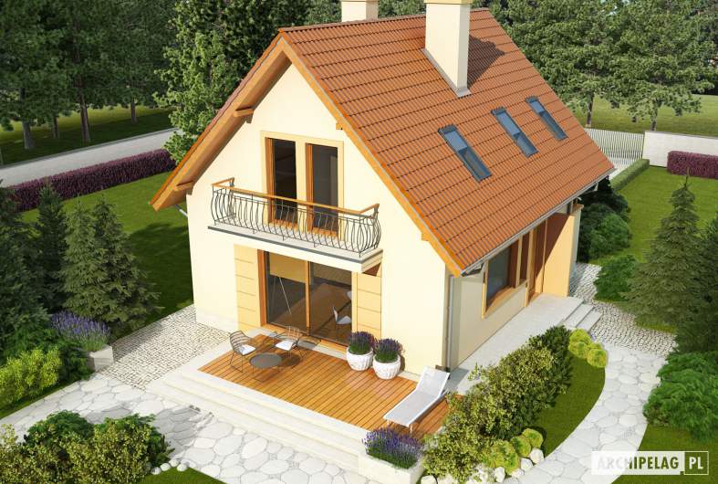 Projekt domu Julek II - Projekty domów ARCHIPELAG - Julek II - widok z góry