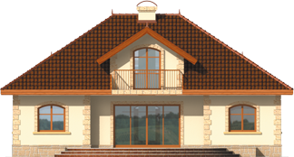 Maura G1 - Projekt domu Maura G1 - elewacja tylna