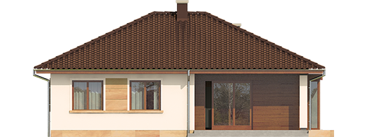 Margo Mocca - Projekt domu Margo MOCCA - elewacja tylna