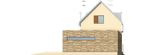Teddy G1 - Projekt domu Tekla G1 - elewacja lewa