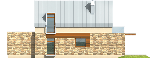 Teddy G1 - Projekt domu Tekla G1 - elewacja tylna