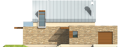 Teddy G1 - Projekt domu Tekla G1 - elewacja frontowa