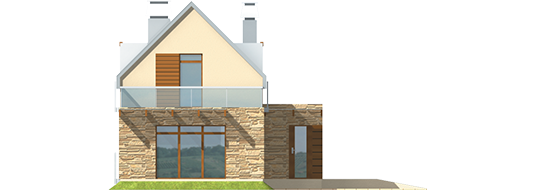 Teddy G1 - Projekt domu Tekla G1 - elewacja prawa