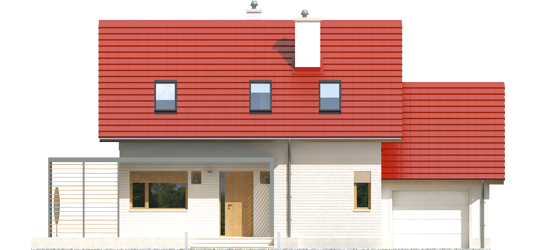 Lea G1 - Projekty domów ARCHIPELAG - Lea G1 - elewacja frontowa