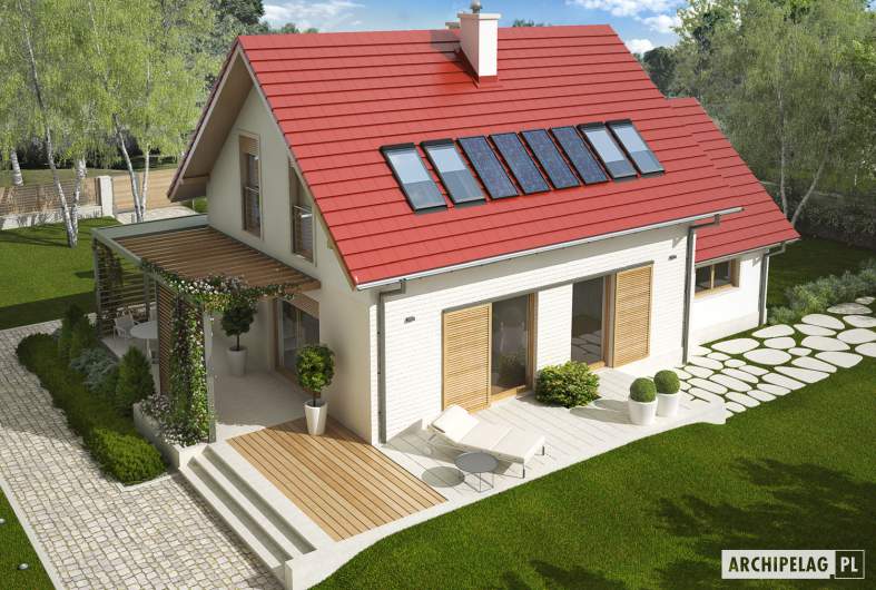 Projekt domu Lea G1 - Projekty domów ARCHIPELAG - Lea G1 - widok z góry