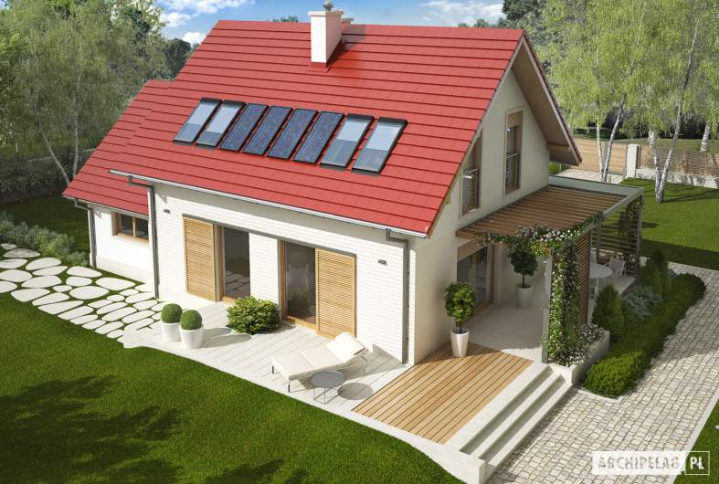 Projekt domu Lea G1 - Projekty domów ARCHIPELAG - Lea G1 - widok z góry
