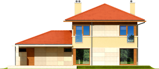 Rodrigo G2 - Projekt domu Rodrigo G2 Leca® DOM - elewacja tylna