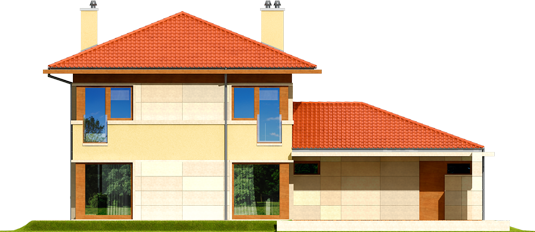 Rodrigo G2 - Projekt domu Rodrigo G2 Leca® DOM - elewacja tylna