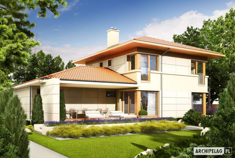 Projekt domu Rodrigo G2 Leca® DOM - wizualizacja ogrodowa