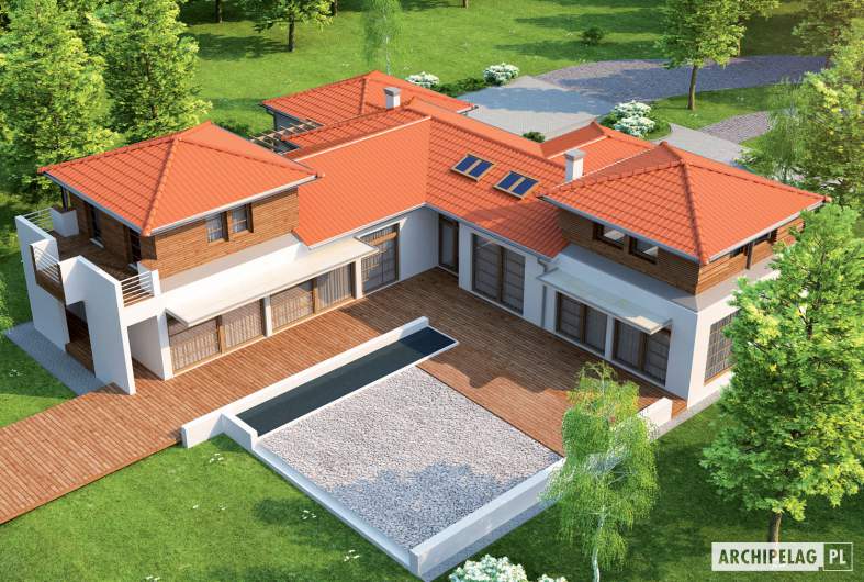 Projekt domu Dionizy (mały) G2 - widok z góry