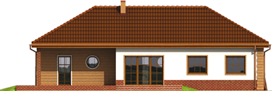 Theodor G2 - Projekt domu Teosia II G2 - elewacja tylna