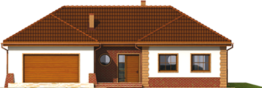 Theodor G2 - Projekt domu Teosia II G2 - elewacja frontowa