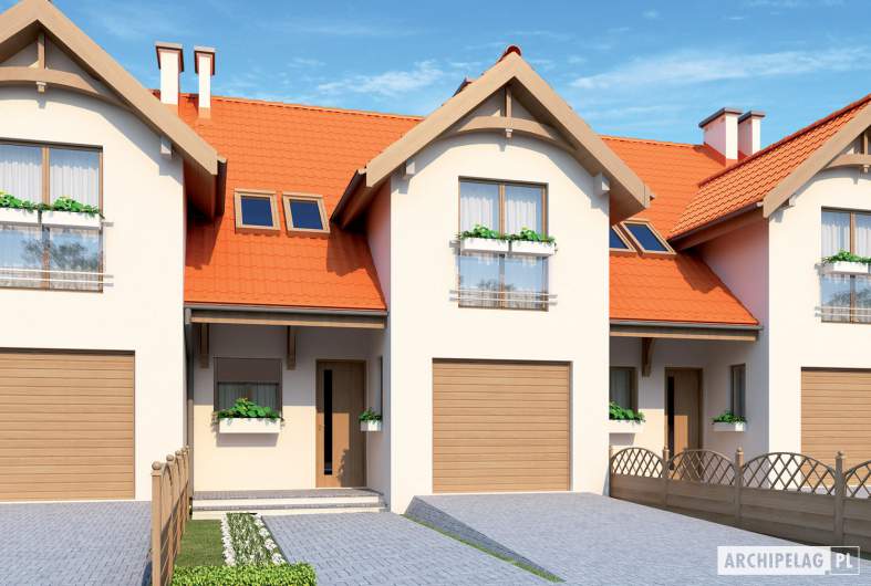 Projekt domu Rozanna G1 - wizualizacja frontowa