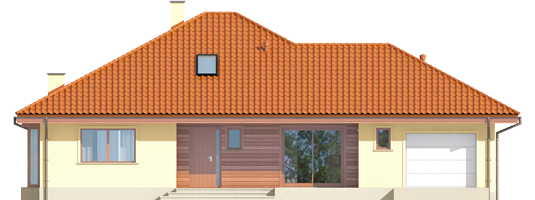 Flori III G1 ECONOMIC B - Projekty domów ARCHIPELAG - Flori III G1 (wersja B) Leca® DOM - elewacja frontowa