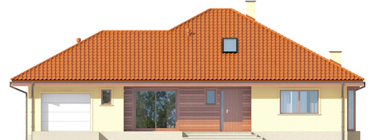 Flori III G1 ECONOMIC B - Projekty domów ARCHIPELAG - Flori III G1 (wersja B) Leca® DOM - elewacja frontowa