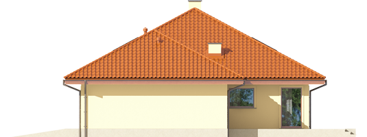 Flori III G1 ECONOMIC B - Projekty domów ARCHIPELAG - Flori III G1 (wersja B) Leca® DOM - elewacja prawa