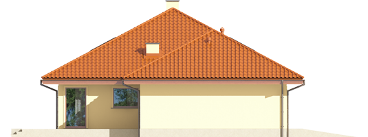 Flori III G1 ECONOMIC B - Projekty domów ARCHIPELAG - Flori III G1 (wersja B) Leca® DOM - elewacja prawa