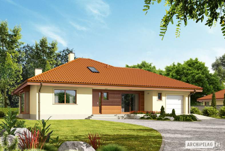 Projekt domu Flori III G1 (wersja B) Leca® DOM - Projekty domów ARCHIPELAG - Flori III G1 (wersja B) Leca® DOM - wizualizacja frontowa