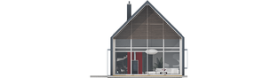 Projekt domu EX 13 ENERGO PLUS - elewacja tylna