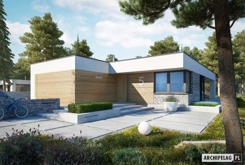 Projekt domu EX 21 G2 soft - wizualizacja frontowa