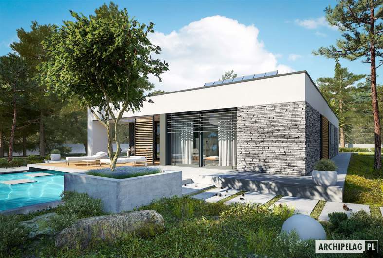 Projekt domu EX 21 G2 soft - wizualizacja ogrodowa
