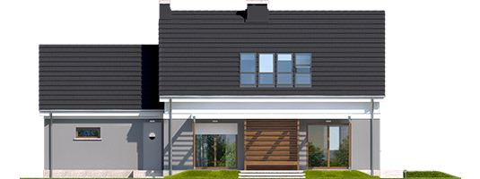 Ariel G1 ENERGO - Projekt domu Ariel G1 ENERGO - elewacja tylna