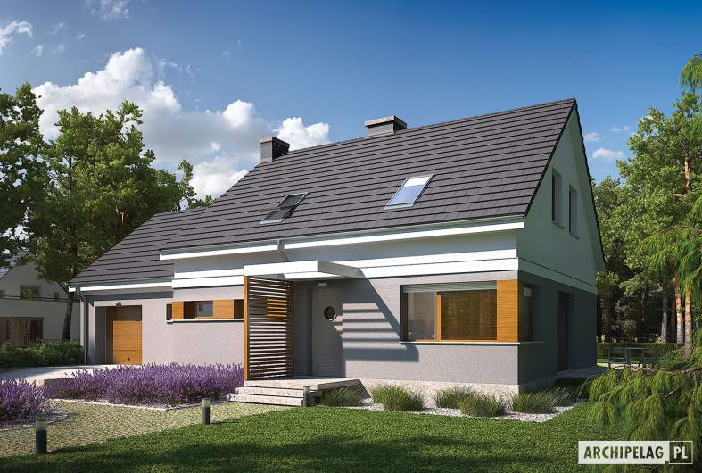 Projekt domu Ariel G1 ENERGO - elewacja frontowa