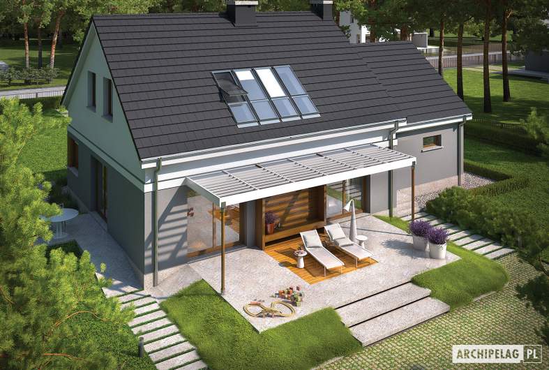 Projekt domu Ariel G1 ENERGO - widok z góry