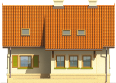 Gabi - Projekt domu Gabi - elewacja tylna