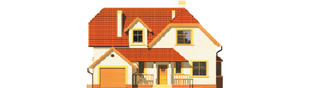 Projekt domu Marzena G1 - elewacja frontowa