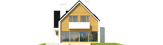 Bruno G1 - Projekt domu Bruno G1 - Archipelag - elewacja tylna