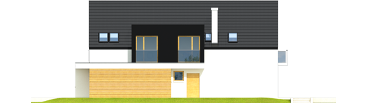Bruno G1 - Projekt domu Bruno G1 - Archipelag - elewacja prawa
