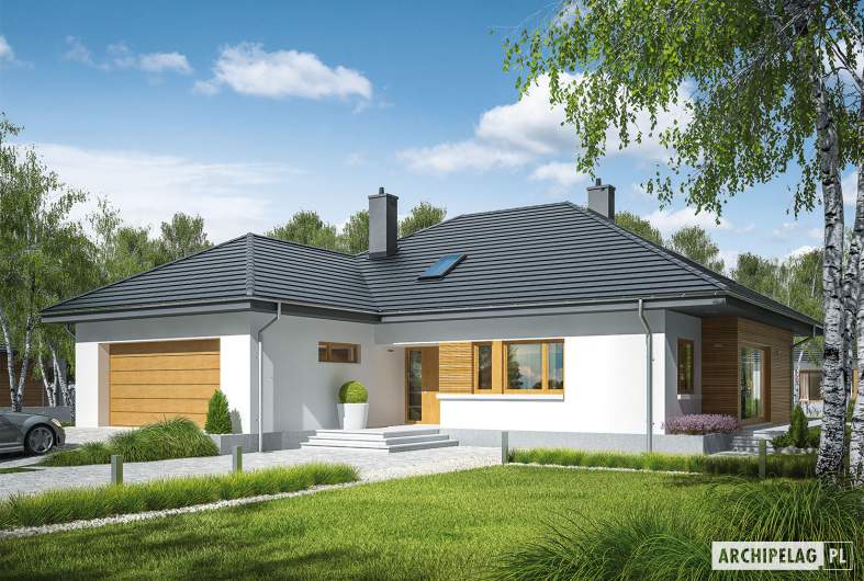 Projekt domu Marcel II G2 - wizualizacja frontowa