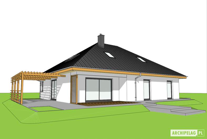 Projekt domu Astrid III G2 ENERGO PLUS - wizualizacja ogrodowa
