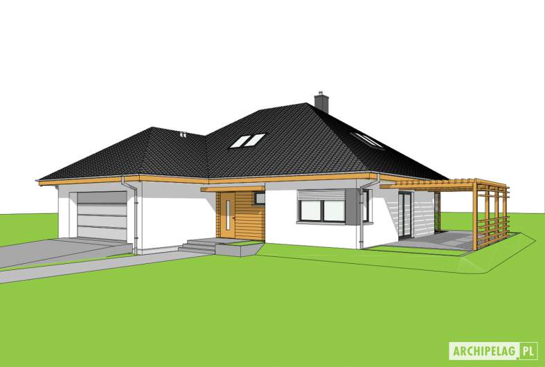 Projekt domu Astrid III G2 ENERGO PLUS - wizualizacja frontowa