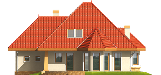 Monica G1 - Projekt domu Monika G1 - elewacja tylna