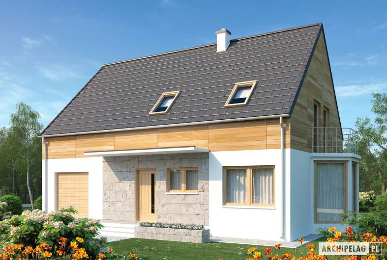 Projekt domu Apolonia G1 - wizualizacja frontowa