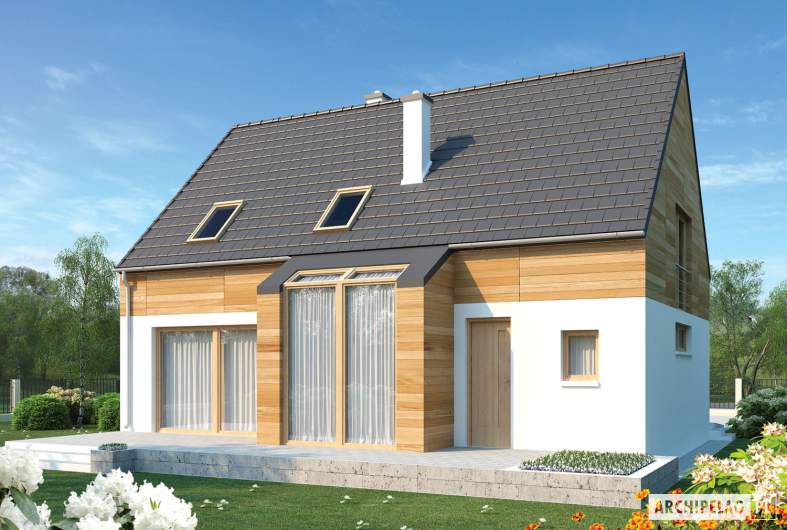 Projekt domu Apolonia G1 - wizualizacja ogrodowa