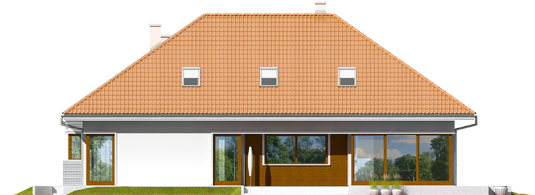 Morgan G2 - Projekt domu Morgan G2 - elewacja tylna