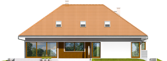 Morgan G2 - Projekt domu Morgan G2 - elewacja tylna