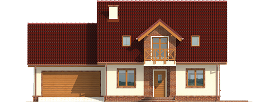 Kinia G2 - Projekt domu Kinia G2 - elewacja frontowa