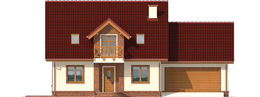 Kinia G2 - Projekt domu Kinia G2 - elewacja frontowa
