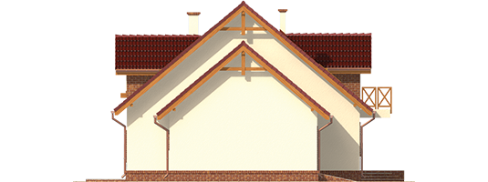 Kinia G2 - Projekt domu Kinia G2 - elewacja lewa