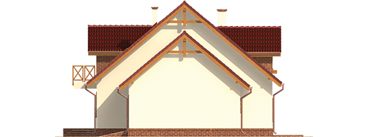 Kinia G2 - Projekt domu Kinia G2 - elewacja lewa