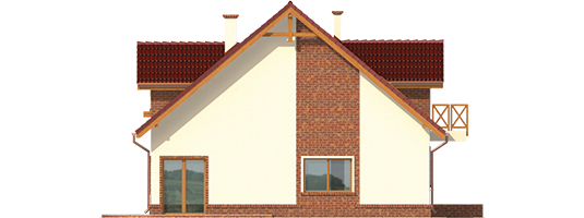 Kinia G2 - Projekt domu Kinia G2 - elewacja tylna