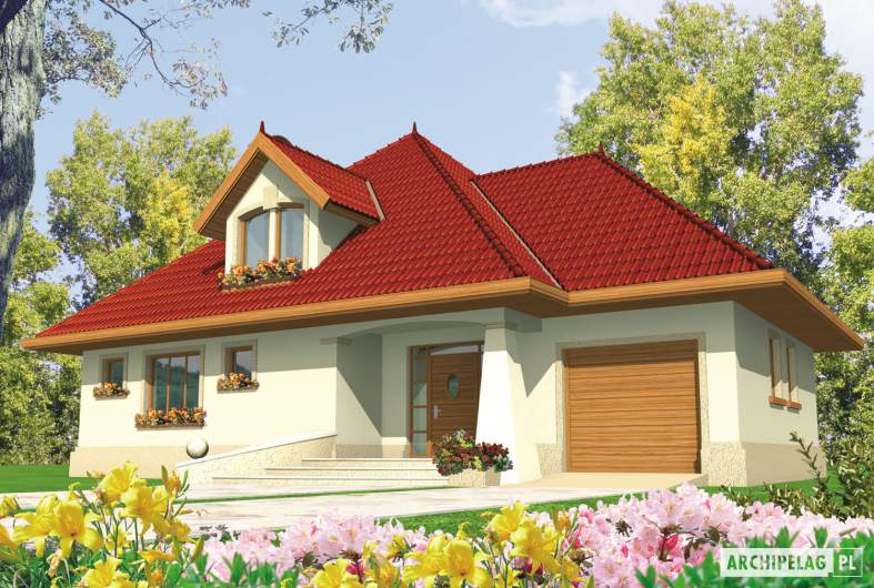 Projekt domu Pola G1 - wizualizacja frontowa