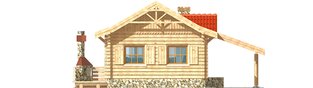Projekt domu Aniela (z wiatą) - elewacja frontowa